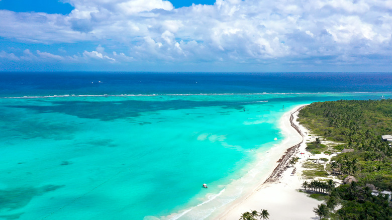 Aerial view of Maroma Beach
