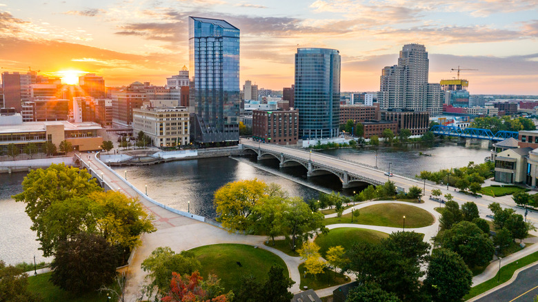 The Grand Rapids city skyline