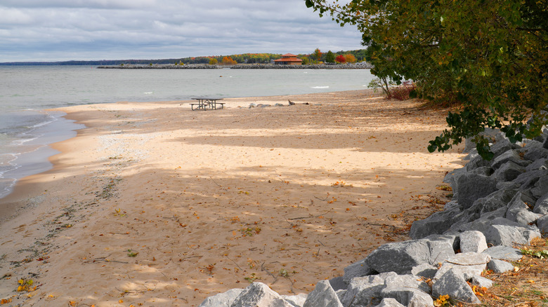 A view of Kewadin Public Access Beach