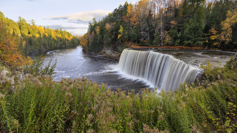 The Falls at Tahquamenon Falls State Park, Whitefish Bay, in the autumn