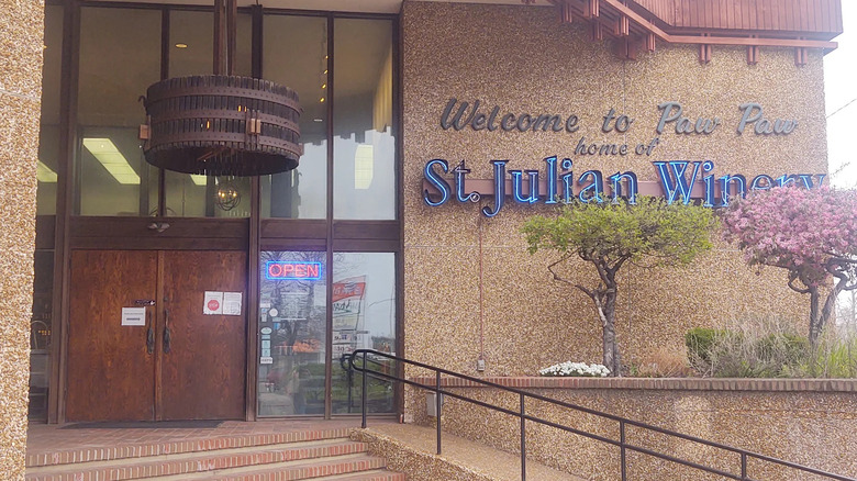 Exterior of St. Julian Winery in Paw Paw, close to Marcellus