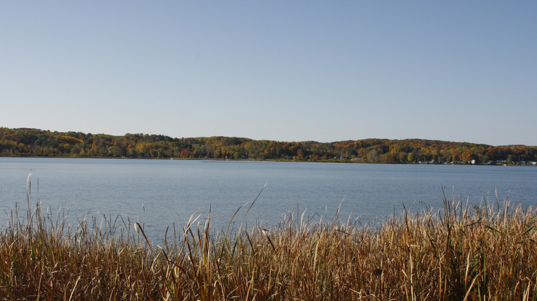 View of Portage Lake in Onekama