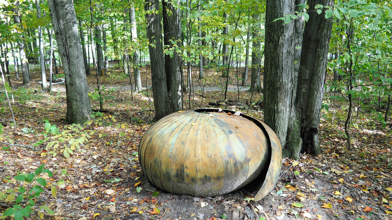 sculpture in the woods