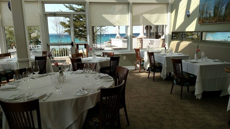 The interior of Blu in Glen Arbor, Michigan