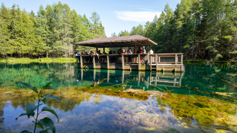 The viewing boat at Kitch-iti-kipi