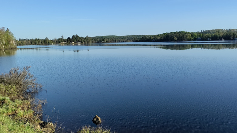 Lake Michigamme with reflections in water