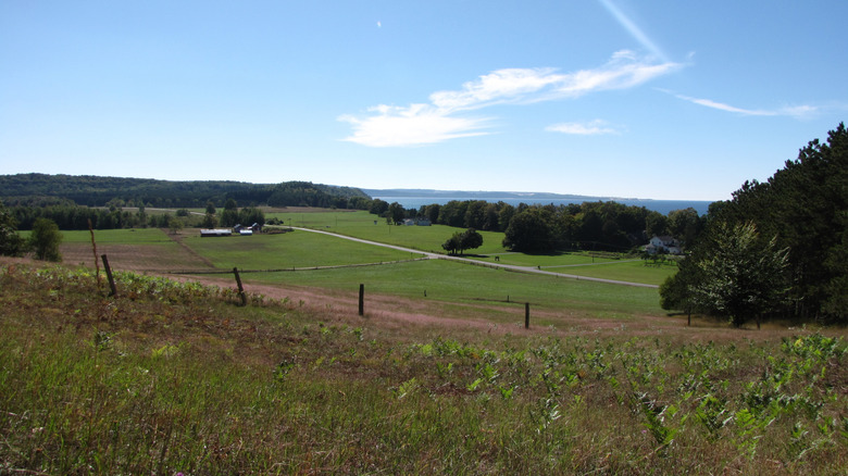 The abandoned town of Port Oneida along Lake Michigan