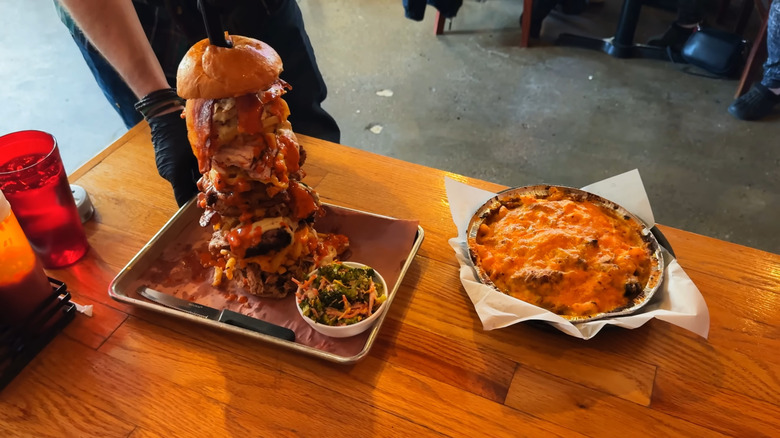 Boss Logg Carnivore Challenge meal at Meat Southern B.B.Q. & Carnivore Cuisine in Lansing, Michigan