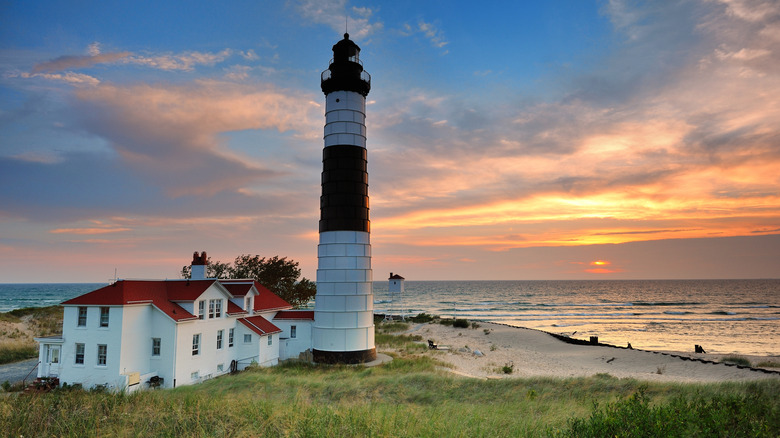 Big Sable Point Lighthouse in Ludington State Park in Michigan