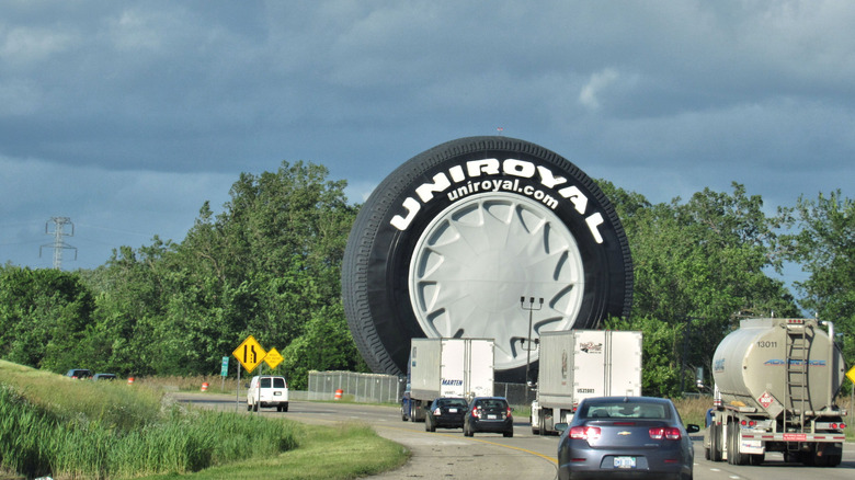 Allen Park tire sculpture