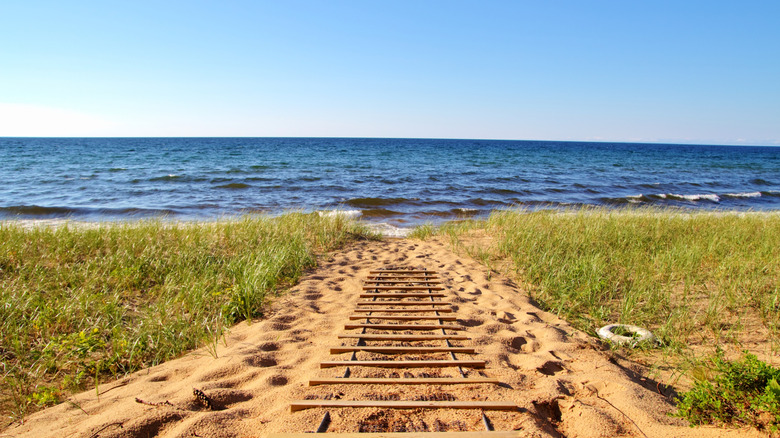 Beach on Lake Superior in Brimley State Park