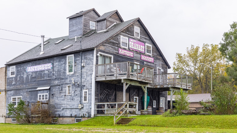 An antique market near Crystal Lake, MI