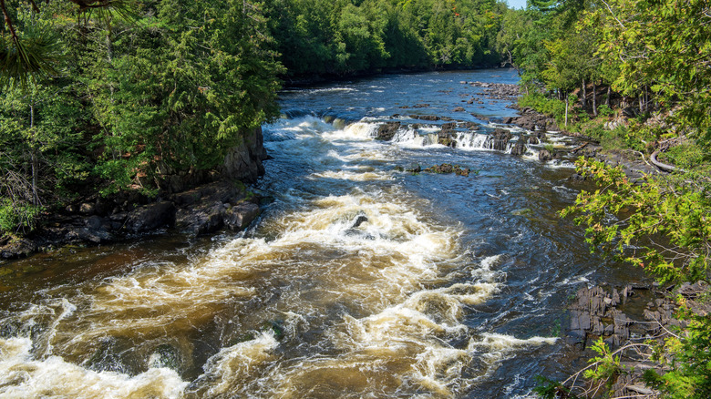 Rapids on the Menominee River in Piers Gorge near Norway, Michigan