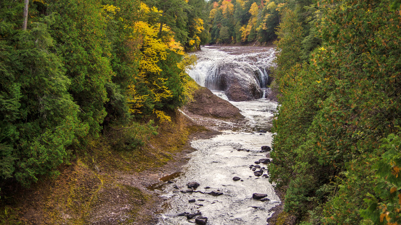 Great Conglomerate Falls on Black River Scenic Byway