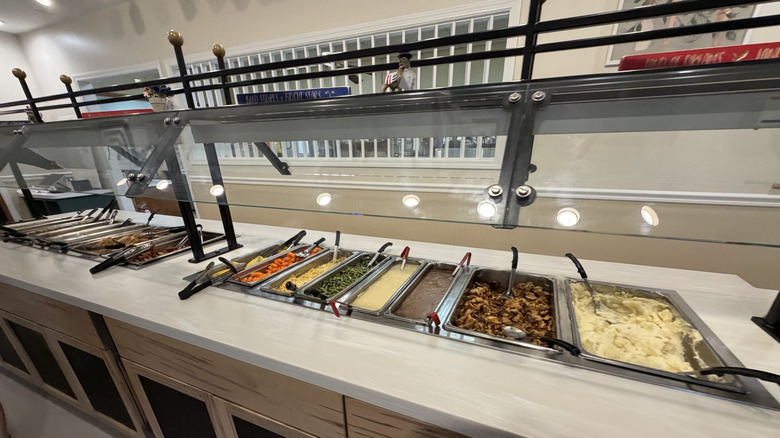 Buffet at Mary Yoder's Amish Kitchen in Middlefield, Ohio.