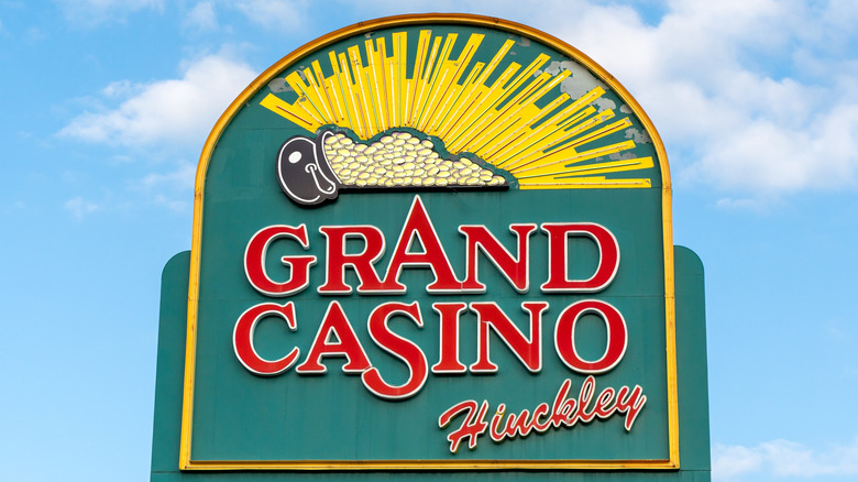 Casino sign with jackpot