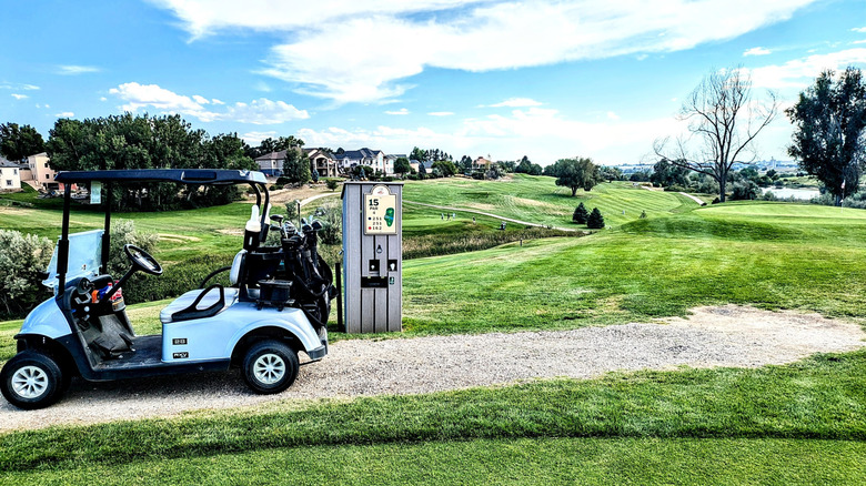 Golf cart at Mad Russian Golf Club