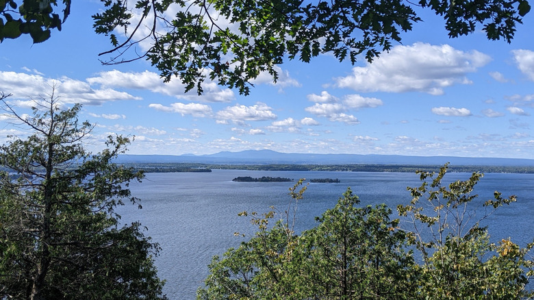 Lake Champlain as seen from Eagle Mountain Natural Area in Vermont.