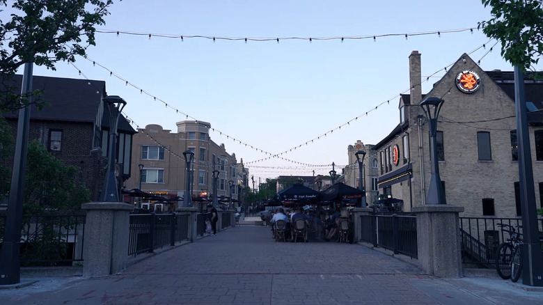 Downtown Wauwatosa at dusk
