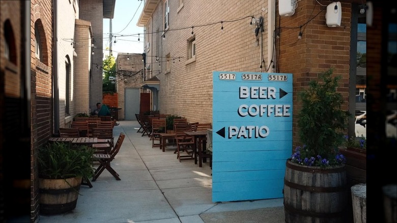 A shot of a sign at Ventture Brew Co. in Milwaukee, Wisconsin