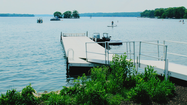 Dock on Pewaukee Lake