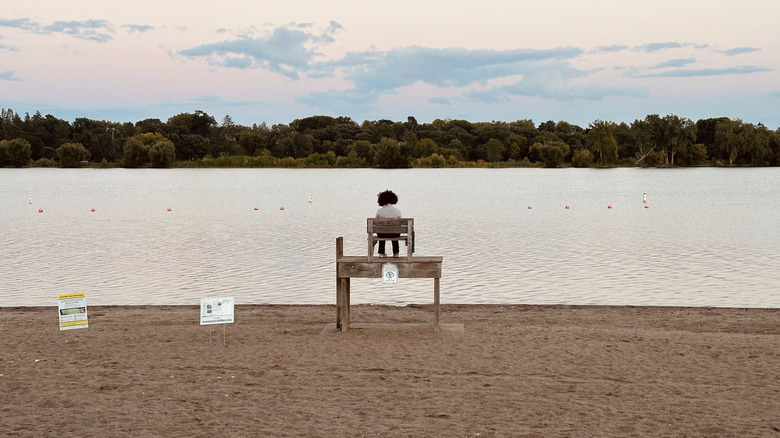 The main beach at Lake Nokomis
