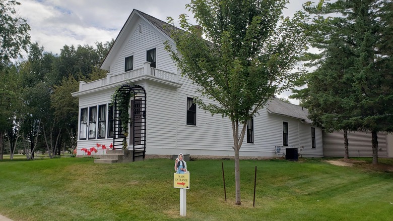 The white century-old remodeled home and one of the main attractions of the Judy Garland Museum