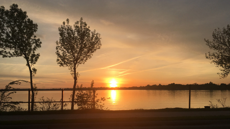Sunset over Lake Okabena