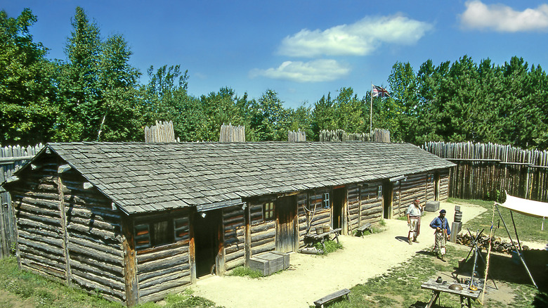 A reconstructed fur trade post in Pine City