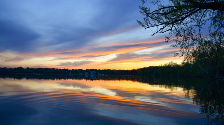Sunset over Lake Harriet in Minneapolis