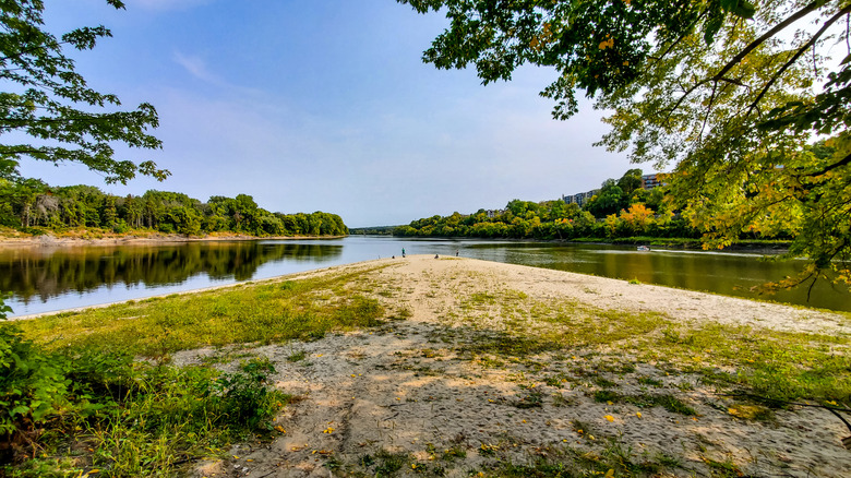 The confluence of the Mississippi and Minnesota Rivers at Pike Island, Fort Snelling State Park