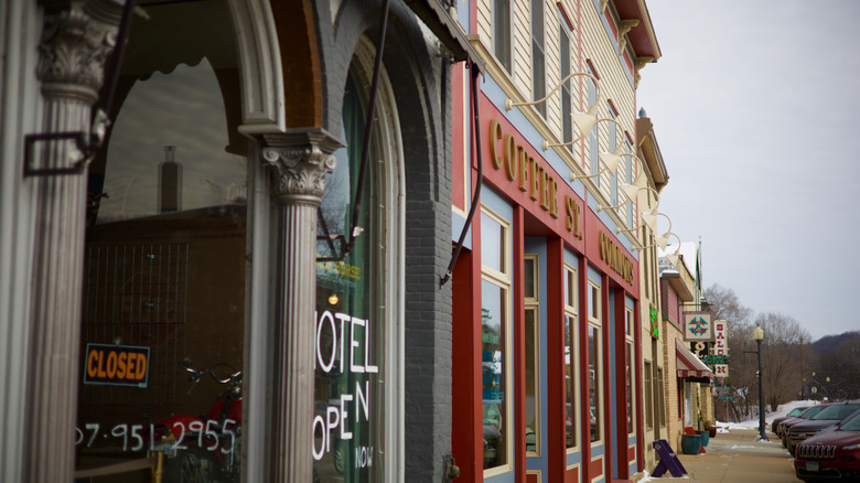 Downtown shops in Lanesboro, Minnesota