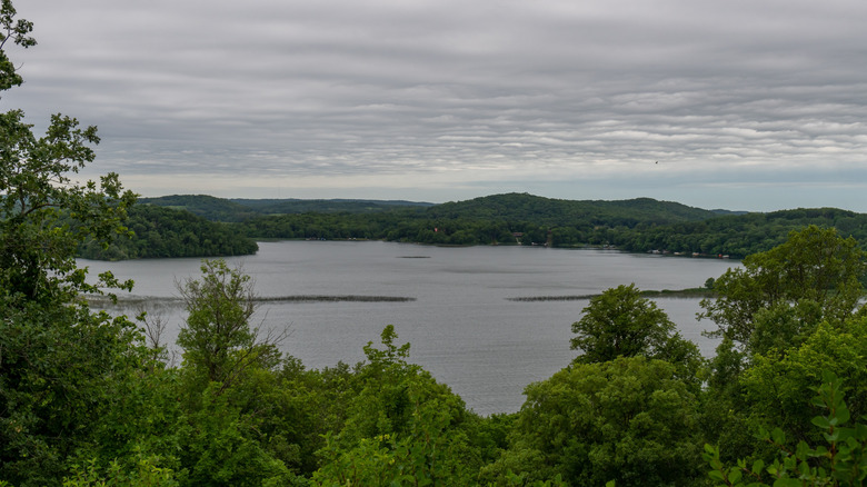 A view of the lake at Maplewood State Park