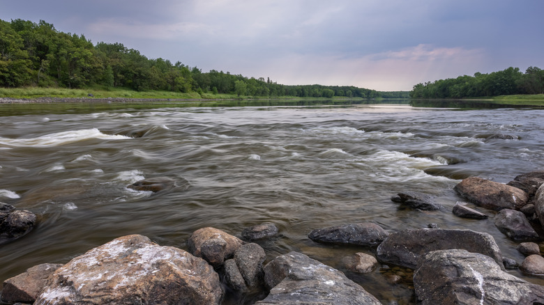 Rocks on the Rainy River at Franz Jevne State Park