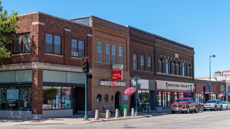 Main street in downtown Fergus Falls, MN