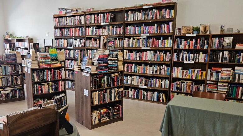 Book shelves at BK Bookstore and More in Ceres, California