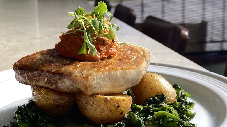 Grilled Swordfish on plate at The Strand