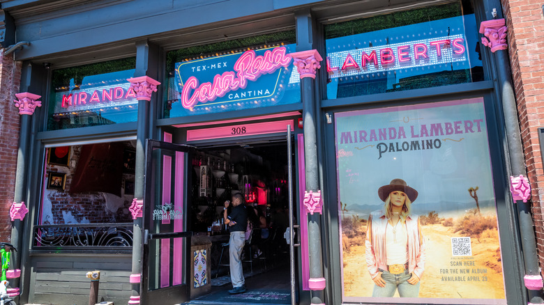 Front entrance to Miranda Lambert's Casa Rosa in Nashville