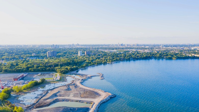 Drone footage of Mississauga, Ontario, Canada