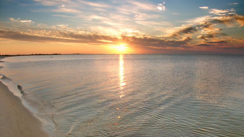 Gulf Islands National Seashore at sunset