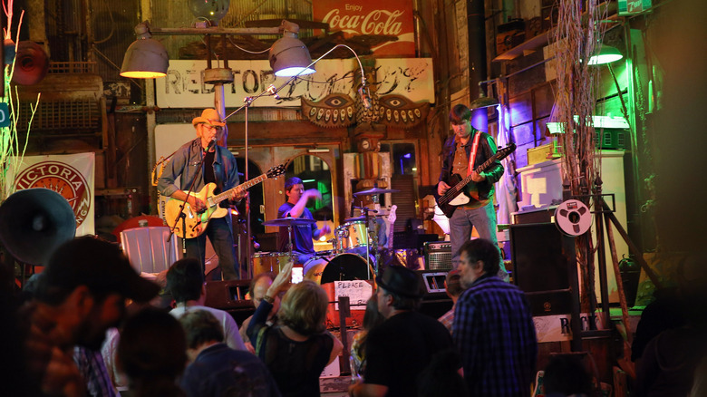 Band performing live at the Shack Up Inn