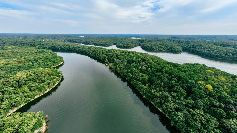 Aerial view of the Lake of the Ozarks