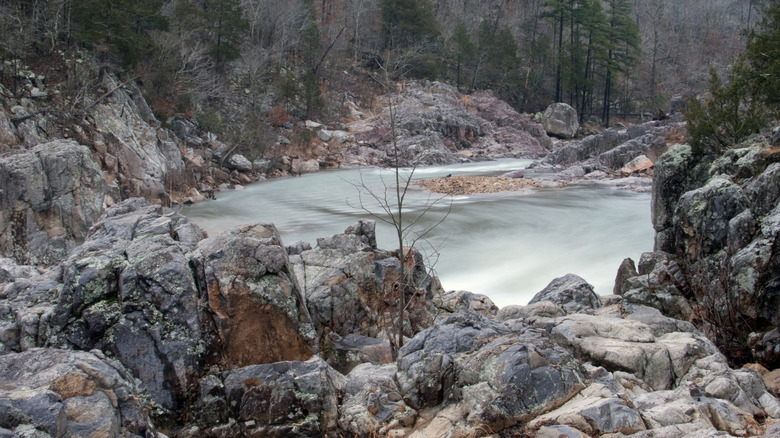 The rocky shut-ins of Johnson's Shut-Ins State Park