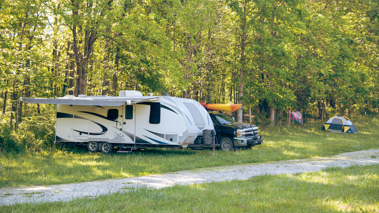 RV camping in a Missouri park