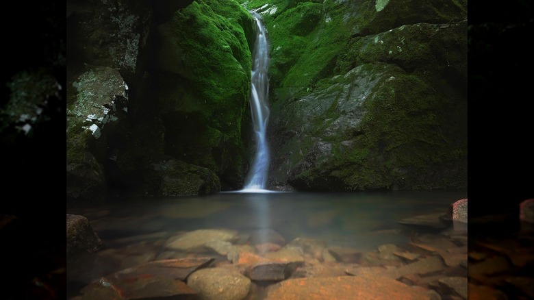 A waterfall inside Sam A. Baker State Park