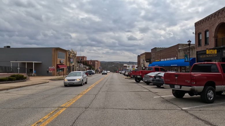Street view of Downtown Park Hills, Missouri