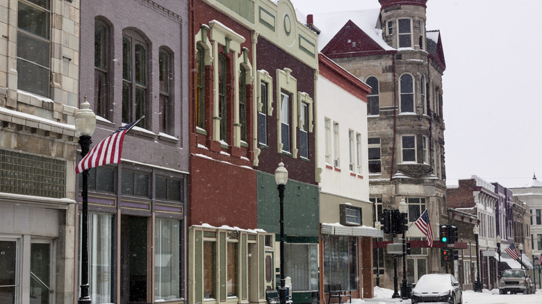 Colorful buildings in Sedalia, Missouri