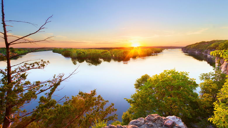 Sunrise at Truman Lake in western Missouri
