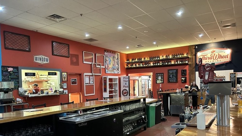 Interior of bar area at Third Wheel Brewing