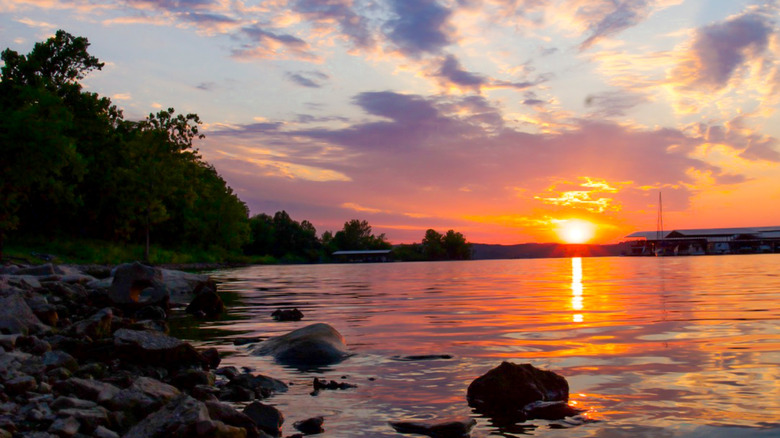 Sunset view of Table Rock Lake